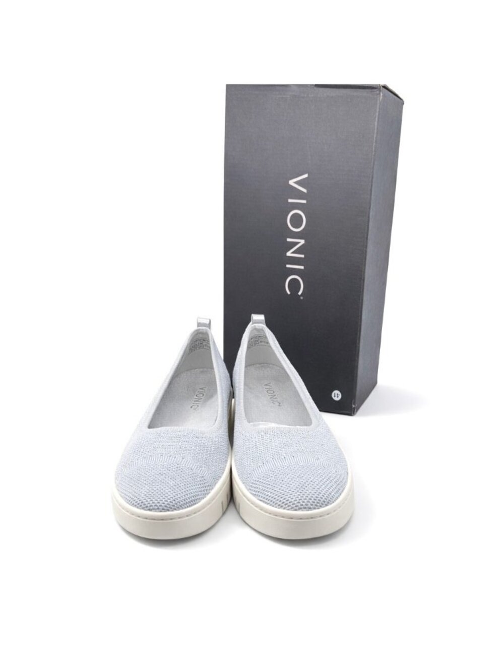 Vionic Light Blue Knit Slip-On Flats - Picture 10 of 11